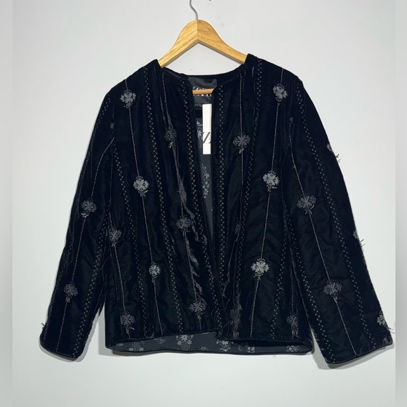 Zara Embroidered Velvet Jacket - Picture 9 of 10